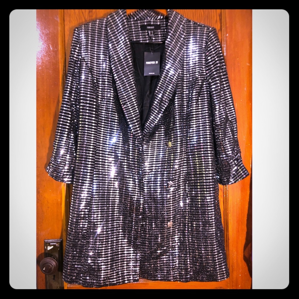 Forever 22 jacket. Flashy attire.